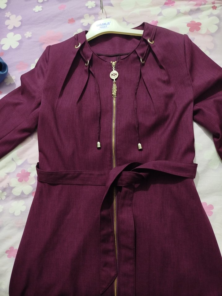 mürdüm uzun ferace pardüse kap - Görsel 3