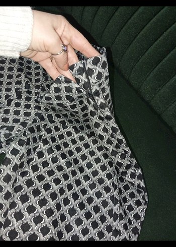 Kahverengi Puantiyeli Kadın Kumaş Pantolon - Görsel 3