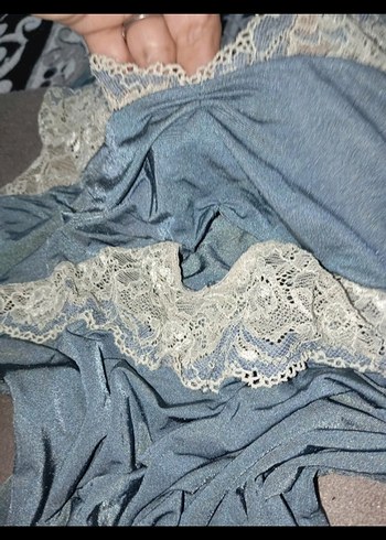 Dantelli Bohem Vintage Kadın Gecelik - Görsel 2