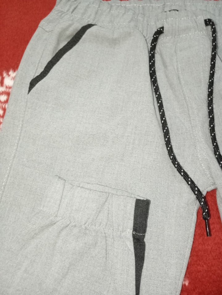 Gri Bel Bantlı Erkek Spor Pantolon - Görsel 3