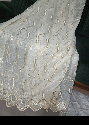 Beyaz Nakışlı pullu Perde 240×200 - Görsel 2