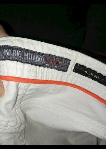 Nakışlı Beyaz  erkek jean - Görsel 7