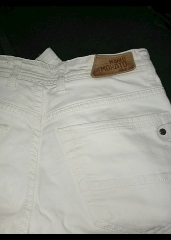 Nakışlı Beyaz  erkek jean - Görsel 6