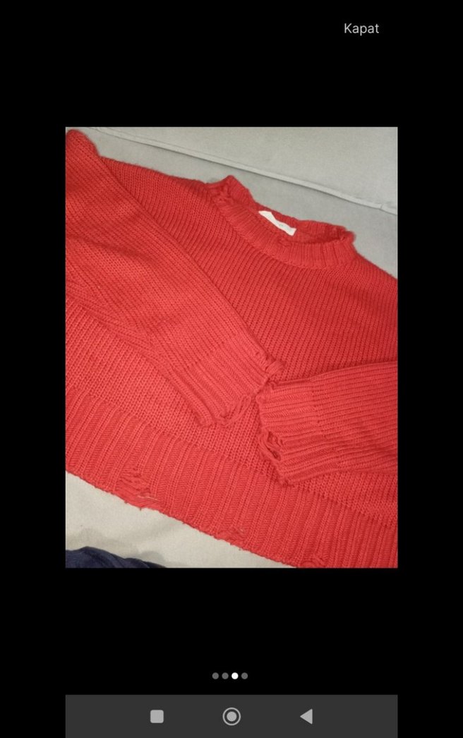 Kadın Kırmızı Rahat Kesim Sweatpant - Görsel 2