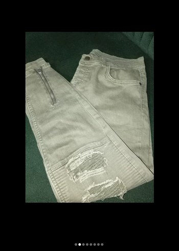 Bej Erkek Denim Pantolon, Regular Fit, Günlük - Görsel 2