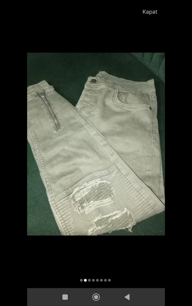 Bej Erkek Denim Pantolon, Regular Fit, Günlük - Görsel 2