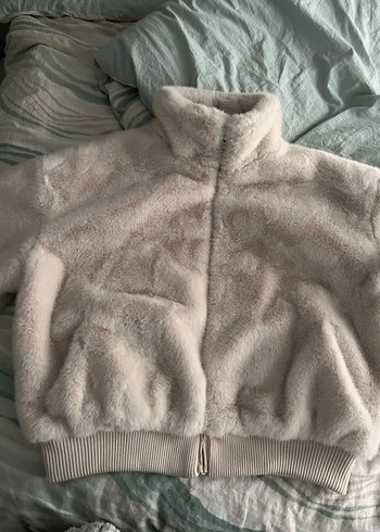 Bej Kadın Peluş Ceket - Görsel 15
