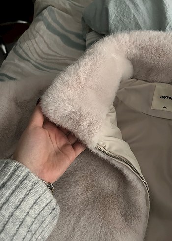 Bej Kadın Peluş Ceket - Görsel 3