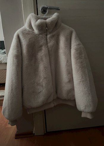 Bej Kadın Peluş Ceket - Görsel 14