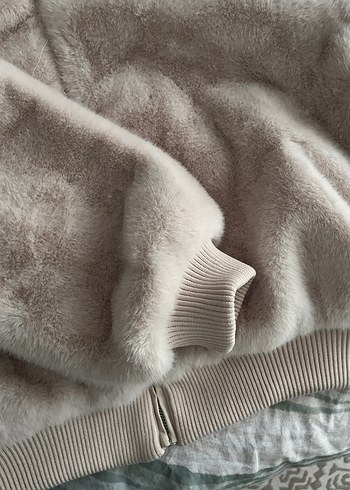 Bej Kadın Peluş Ceket - Görsel 7