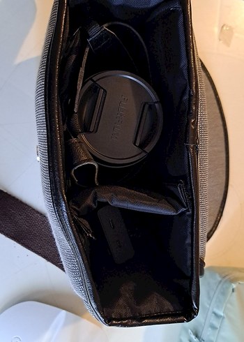 Gri Kamera Omuz Çantası - Görsel 7