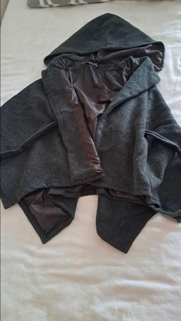 Haki Drape Detaylı Midi Kaban - Görsel 2