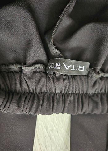 Siyah Uzun Fırfırlı Askılı Elbise - Görsel 3