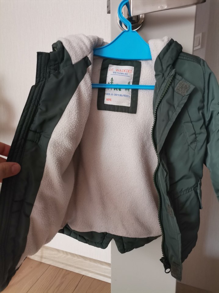 Erkek Çocuk Kamuflaj Desenli Gri Mont - Görsel 4