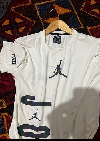 Beyaz Jordan Baskılı Erkek Tişört - Görsel 2