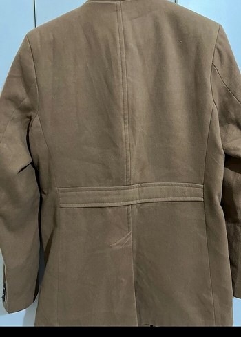 Erkek Bej Süet Midi Ceket - Görsel 2