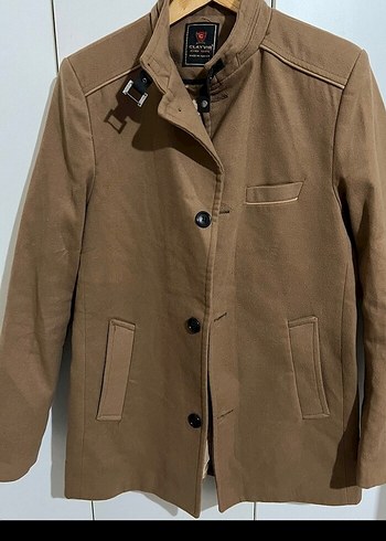 Erkek Bej Süet Midi Ceket - Görsel 3