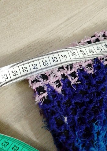 Renkli Bohem Örgü Elbise - Görsel 4