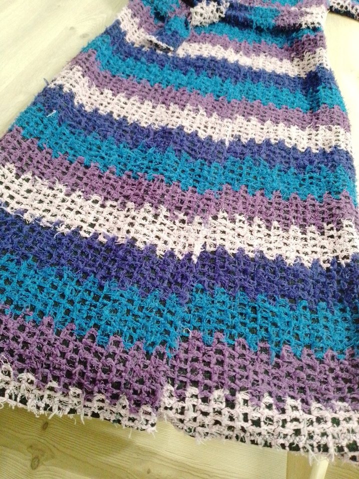 Renkli Bohem Örgü Elbise - Görsel 3