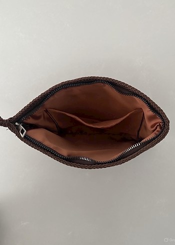 Kahverengi Örgü Kadın Çanta - Görsel 2