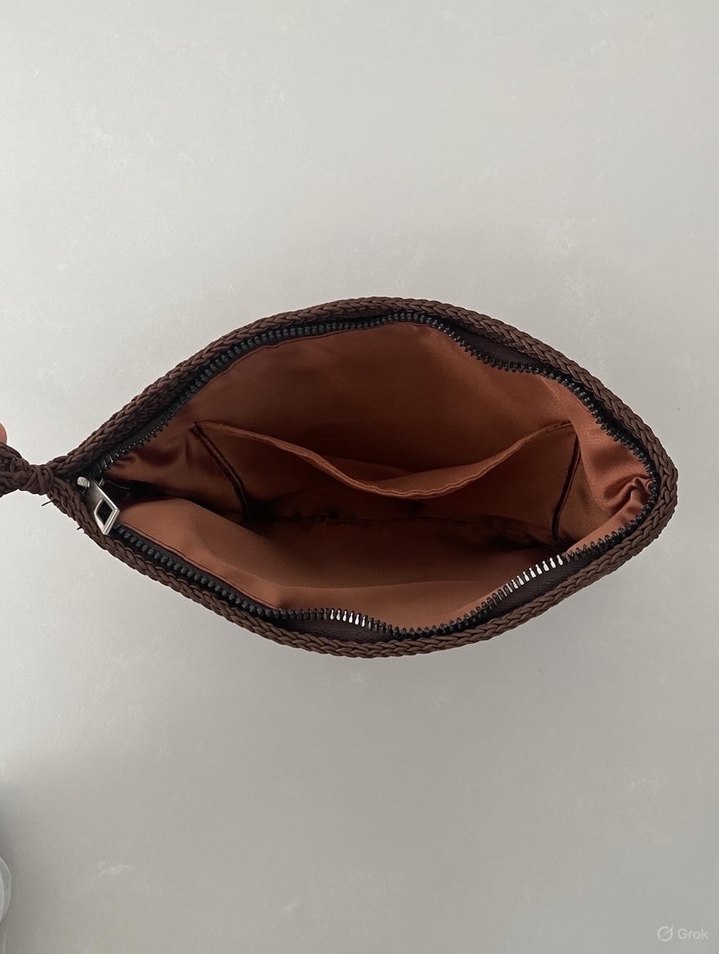 Kahverengi Örgü Kadın Çanta - Görsel 2