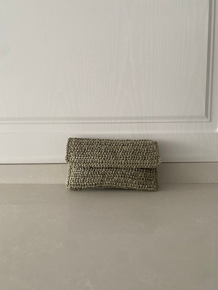 Yeşil Örgü Kadın Astarlı Cüzdan - Görsel 2
