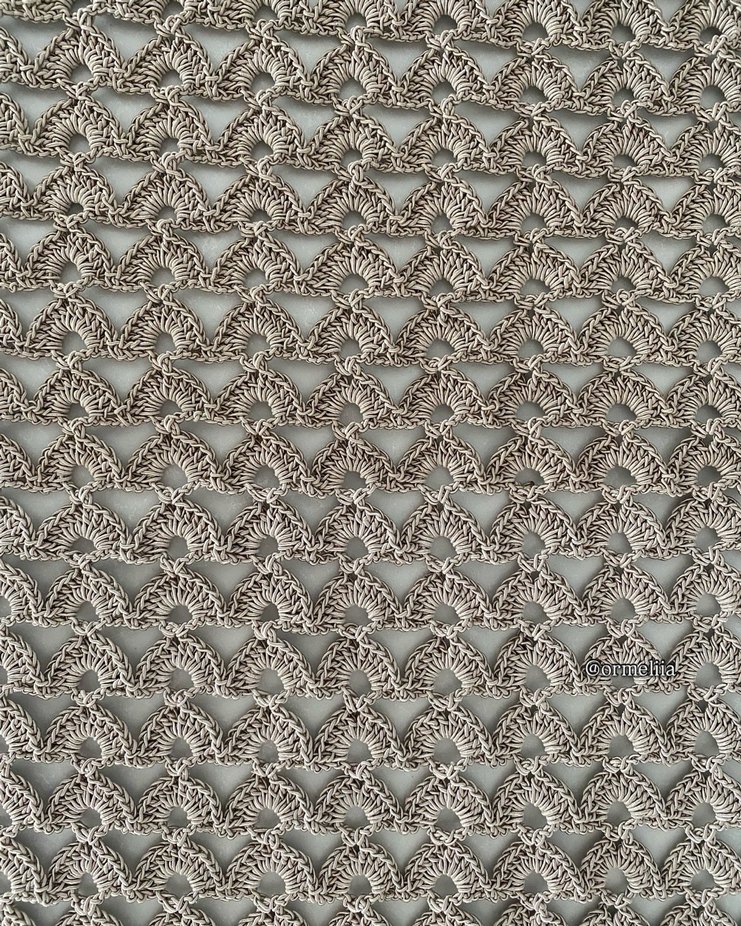 Bej Örgü masa runneri - Görsel 2