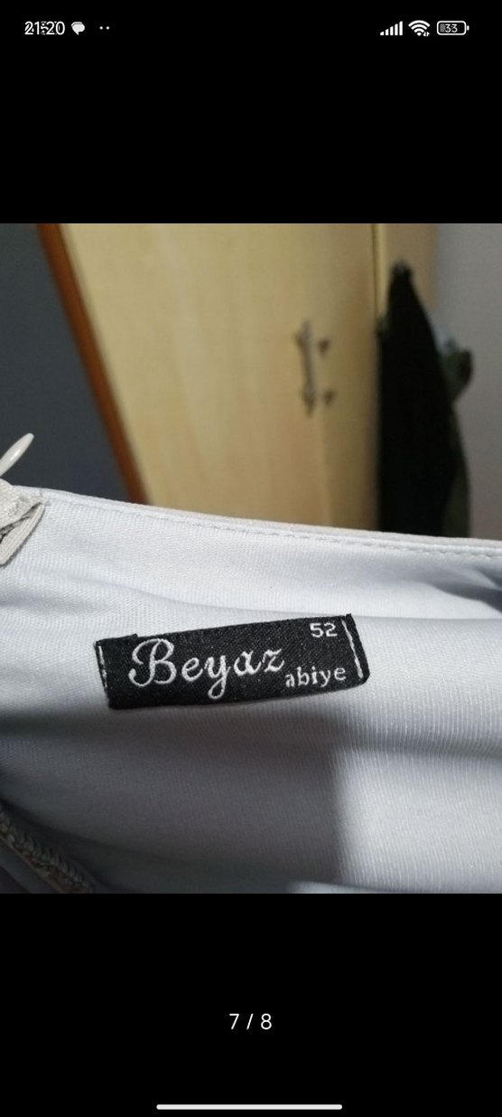 Gri Nakışlı Uzun Kollu Uzun Elbise - Görsel 5