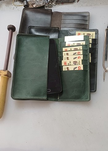 Yeşil Deri Erkek Cüzdanı - Görsel 2