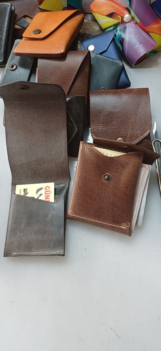 Vintage Erkek Cüzdanı, Kahverengi ve Gri - Görsel 2