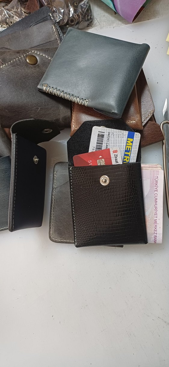 Gri Yılan Desenli Erkek Cüzdanı - Görsel 2