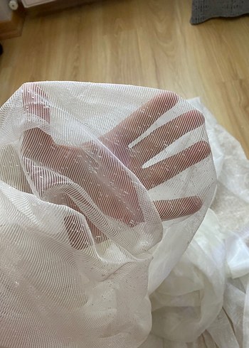 Beyaz Düz Tül Perde - Görsel 4