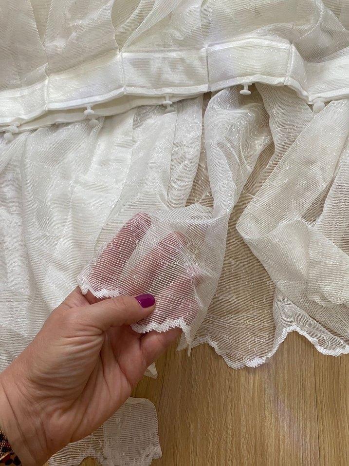 Beyaz Düz Tül Perde - Görsel 5