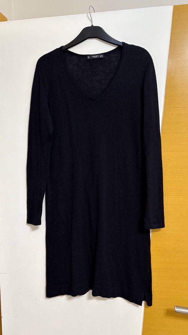 Mango V Yakalı Uzun Kollu Triko Elbise - Görsel 2