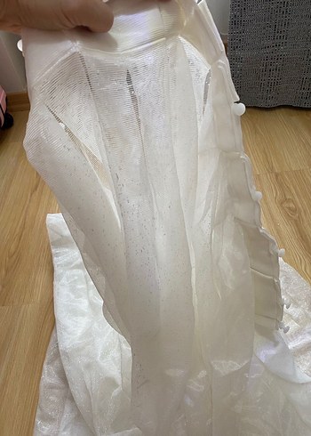 Beyaz Bohem Tarzı Düz Tül Perde - Görsel 4