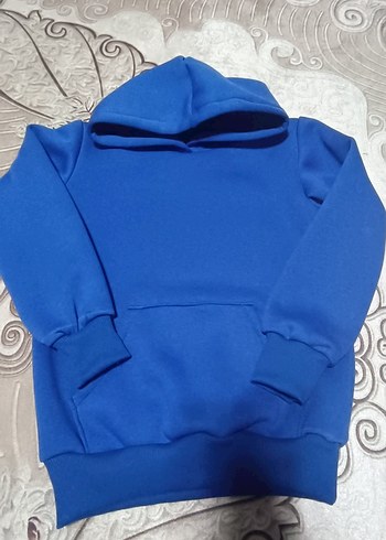 Kızlar erkekler için Mavi Kapüşonlu Eşofman Takımı - Görsel 3