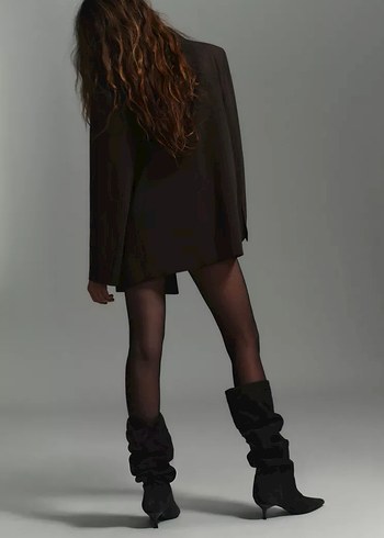 ZARA OVERSİZE KRUVAZE BLAZER CEKET - Görsel 5