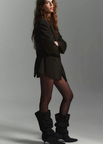 ZARA OVERSİZE KRUVAZE BLAZER CEKET - Görsel 3