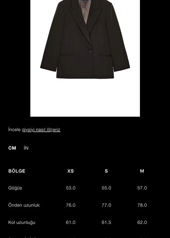 ZARA OVERSİZE KRUVAZE BLAZER CEKET - Görsel 9