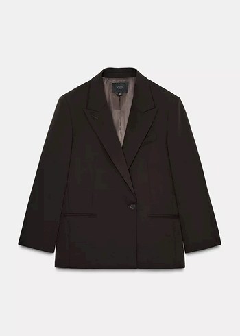 ZARA OVERSİZE KRUVAZE BLAZER CEKET - Görsel 6