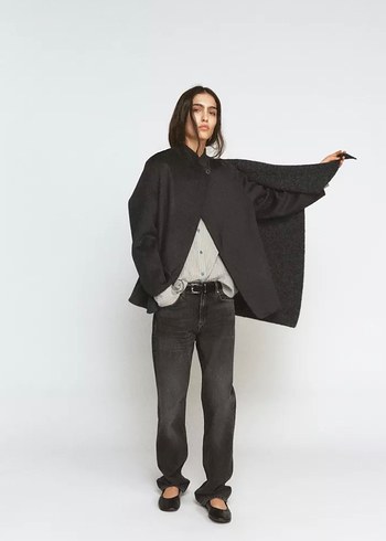 ZARA YÜN KARIŞIMLI EŞARP DETAYLI BLAZER - Görsel 5