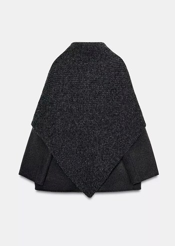 ZARA YÜN KARIŞIMLI EŞARP DETAYLI BLAZER - Görsel 3