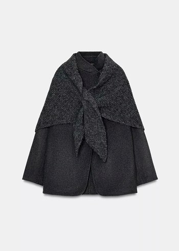 ZARA YÜN KARIŞIMLI EŞARP DETAYLI BLAZER - Görsel 2