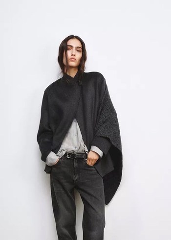 ZARA YÜN KARIŞIMLI EŞARP DETAYLI BLAZER - Görsel 5