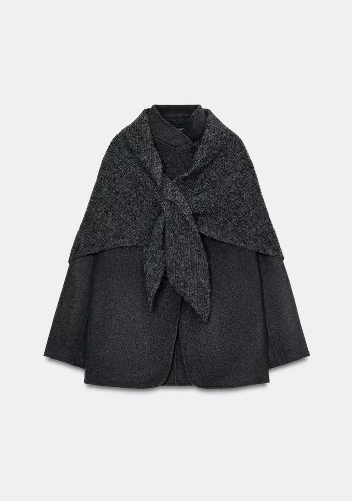 ZARA YÜN KARIŞIMLI EŞARP DETAYLI BLAZER - Görsel 2