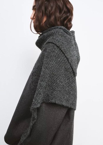 ZARA YÜN KARIŞIMLI EŞARP DETAYLI BLAZER - Görsel 9