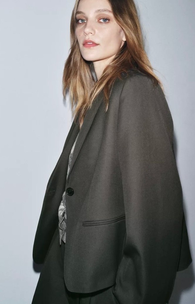 ZARA DÜZ BLAZER ZW KOLEKSİYONU - Görsel 2