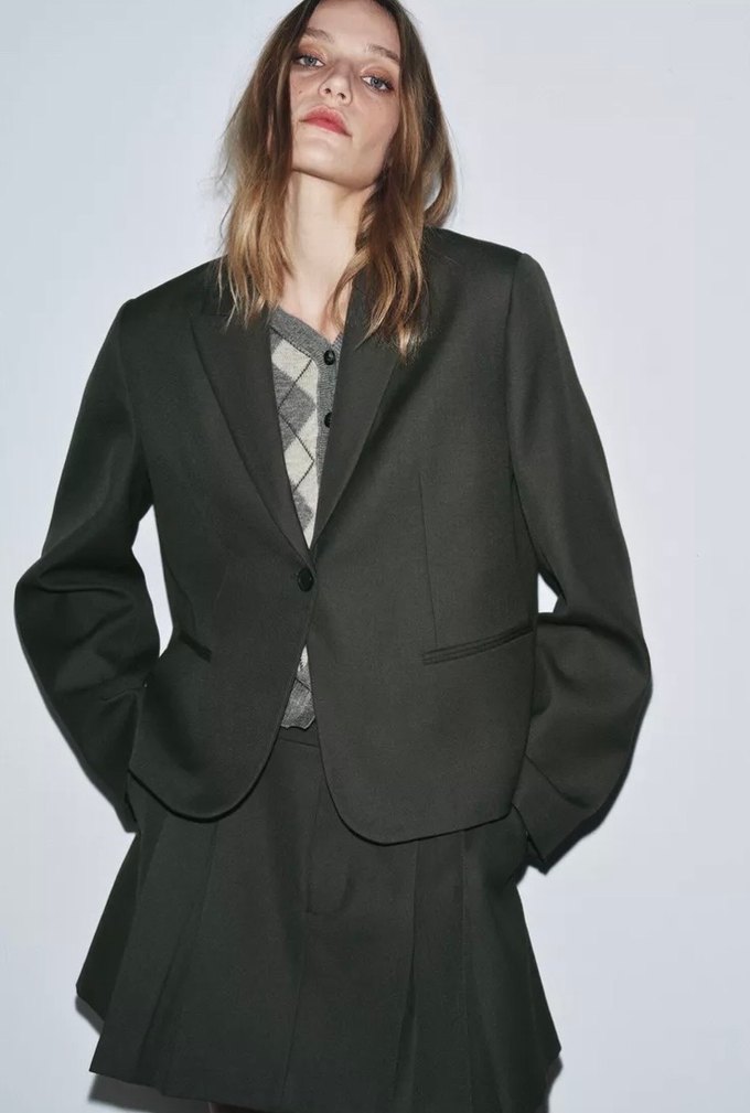 ZARA DÜZ BLAZER ZW KOLEKSİYONU - Görsel 4