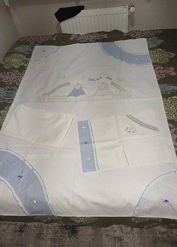 Nakışlı Beyaz nevresim Seti - Görsel 5