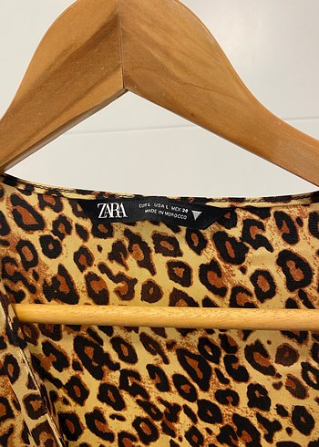 Kahverengi leopar Desenli Mini Elbise - Görsel 3